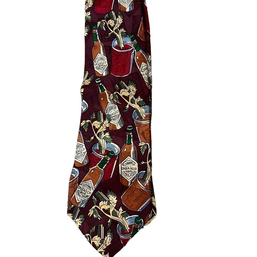 Vintage Silk Tabasco Men's Neck Tie Suit Business EUC Hot Sauce